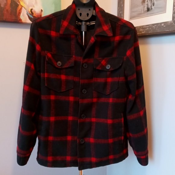 Zara Plaid lined Overshirt/Shacket/jacket Size Medium - Picture 1 of 8